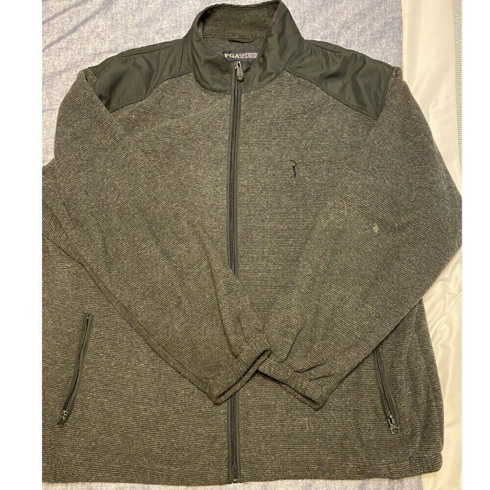 PGA TOUR - MENS - GRAY FULL ZIP JACKET - SIZE XL PERFECT CONDITION